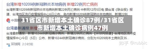 31省区市新增本土确诊87例/31省区市新增本土确诊病例47例-第3张图片