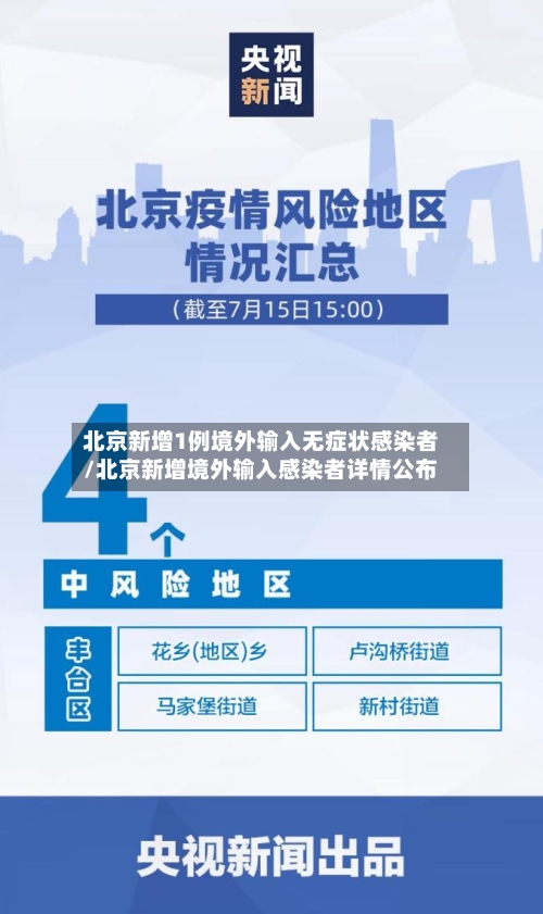 北京新增1例境外输入无症状感染者/北京新增境外输入感染者详情公布