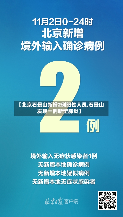 【北京石景山新增2例阳性人员,石景山发现一例新型肺炎】-第1张图片