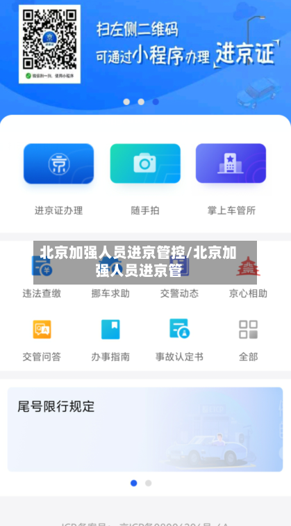 北京加强人员进京管控/北京加强人员进京管-第2张图片