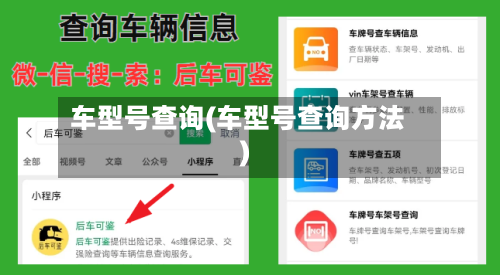车型号查询(车型号查询方法)