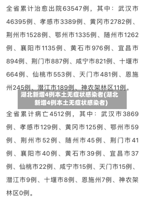湖北新增4例本土无症状感染者(湖北新增4例本土无症状感染者)-第2张图片