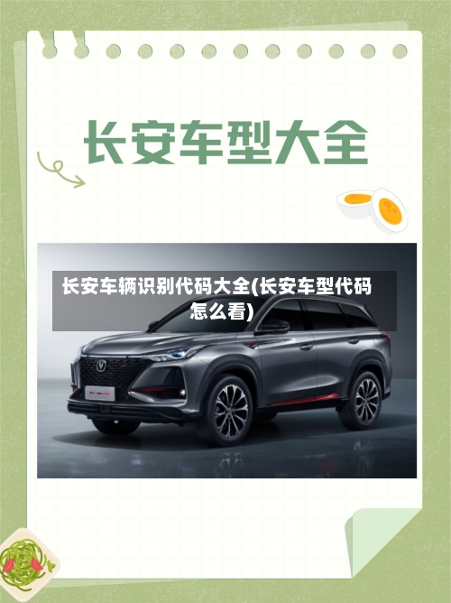 长安车辆识别代码大全(长安车型代码怎么看)