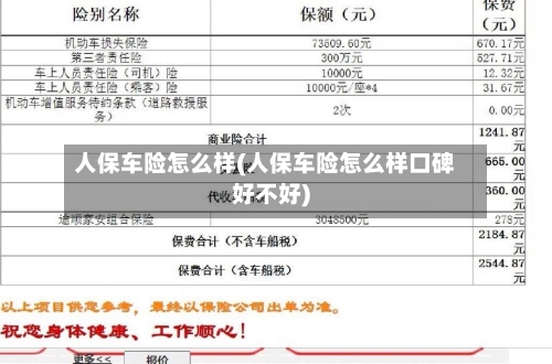 人保车险怎么样(人保车险怎么样口碑好不好)-第2张图片