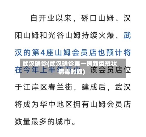 武汉确诊(武汉确诊第一例新型冠状病毒时间)-第2张图片